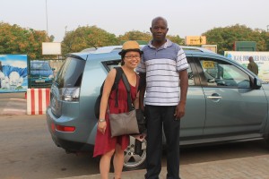 Me with our African driver when I left Togo 我在多哥與司機的合照